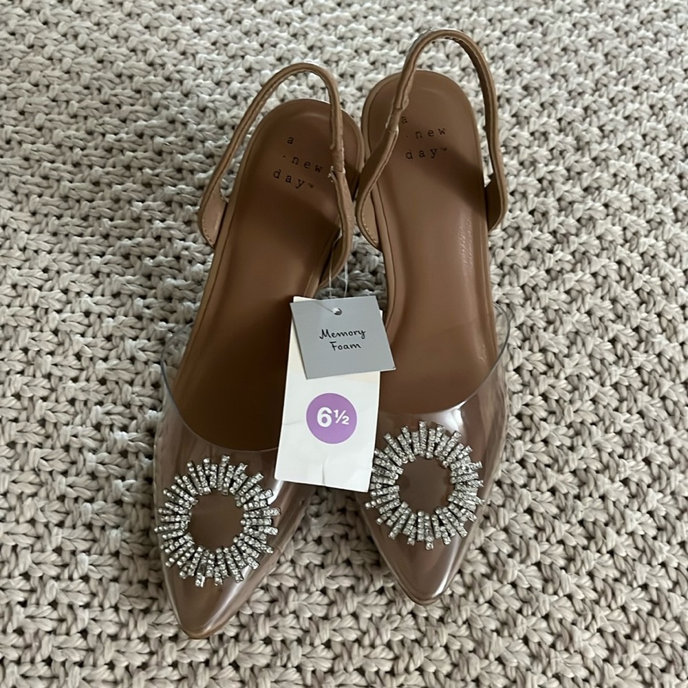 A New Day Clear Pointed Toe Heel
